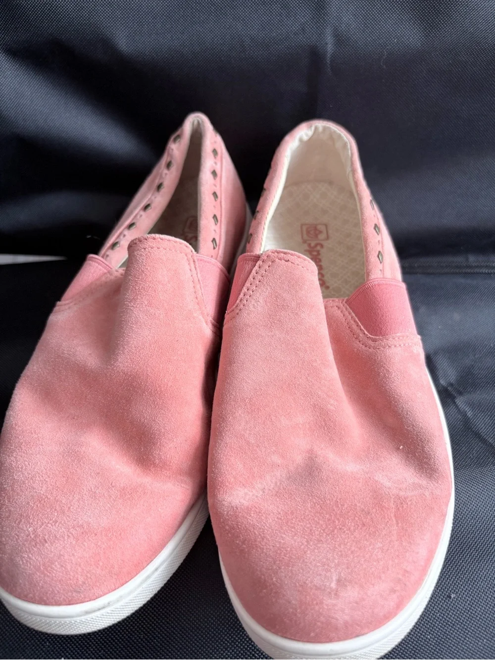 Women's Pink Slip-On Suede Loafers